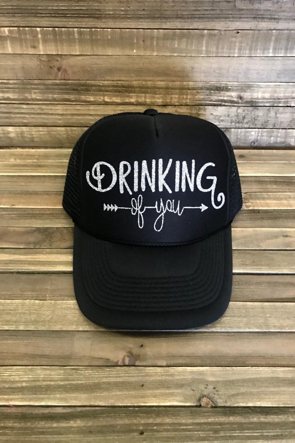 Drinking Of You Mesh Truck Black Hat
